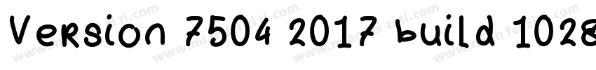 Version 7504 2017 Build 1028字体转换